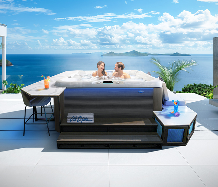 Calspas hot tub being used in a family setting - Coonrapids